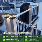 solar post cap lights for 3x3 metal/vinyl & showing dimensions