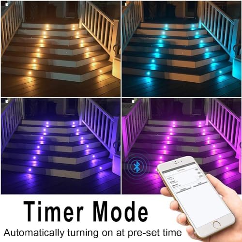 sumaote led deck lights kit, 20pcs 1.22" wifi showing dimensions
