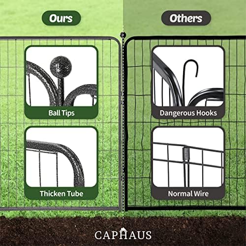 caphaus decorative garden fence, 40 inch x 21, close-up detail