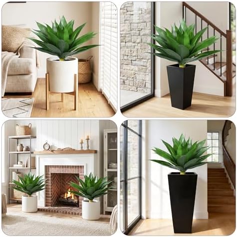 ivydale fake plants agave artificial plants outdoor 2, view 9