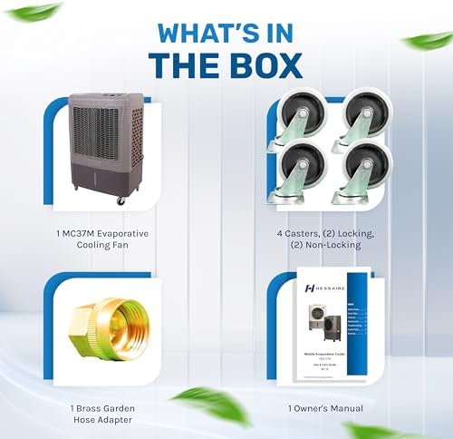 hessaire mc37m 3100cfm evaporative cooler, view 10