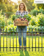arifaro 5 panels metal garden fence 24" h, package contents