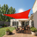 rectangle 8' x 10' red sun shade sail, main product view