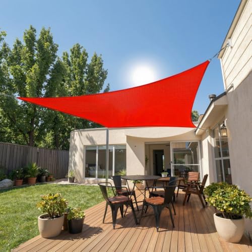 rectangle 8' x 10' red sun shade sail, main product view