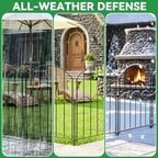 gotgelif 25 panels decorative arched garden fence, 17''x27 showing dimensions