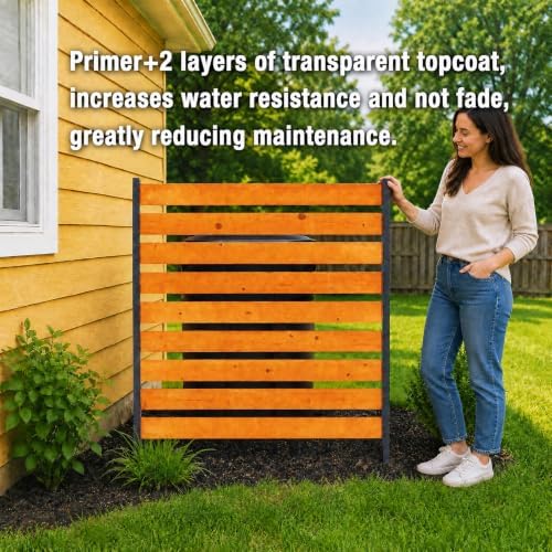 48x48in outdoor privacy fence screen for ac unit shown in use