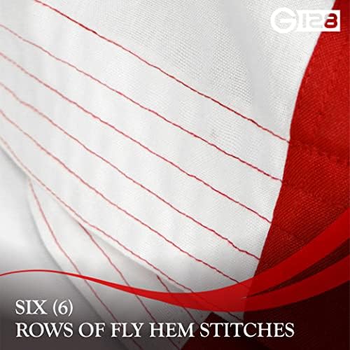 g128 10x15 ft american flag deluxe tearproof series, side view