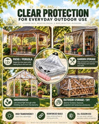 foundgo heavy duty clear vinyl tarp 8x10 ft, view 9