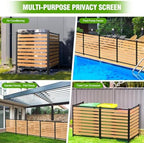 metal air conditioner fence 1 panels - 40.27", front angle view