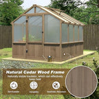 veikou 8’x8’ greenhouses for outdoors, walk-in wood greenhouse, package contents