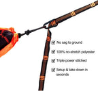 2pcs Hammock Straps with Carabiners, 2m/78.7inch Long & 7 Adjustable Loops Total- Quick & Easy Setup for Hammock,Swing. Extra Strong, Lightweight & Tree Friendly.