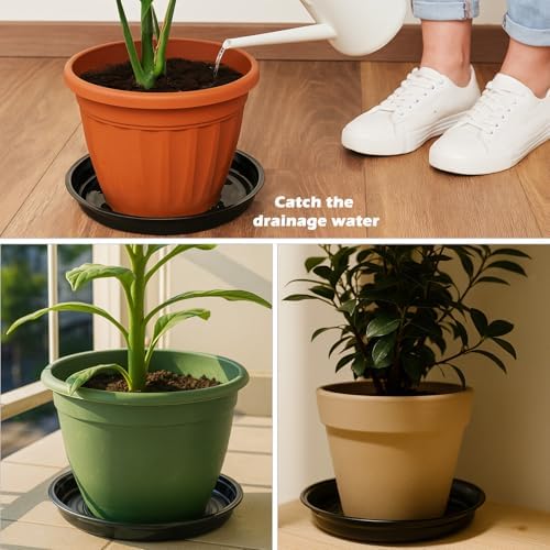 20 packs 20 inches extra-large black plant saucers, package contents