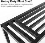 metal heavy duty plant stand indoor outdoor,3 tier, side view