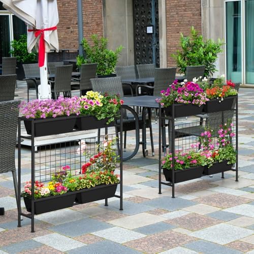 oyeal raised garden bed 32" tall elevated planter, package contents