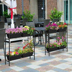 oyeal raised garden bed 32" tall elevated planter, package contents