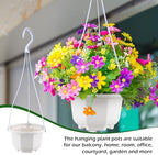 roshtia 50 pack 5.1 inch plastic hanging plant showing dimensions