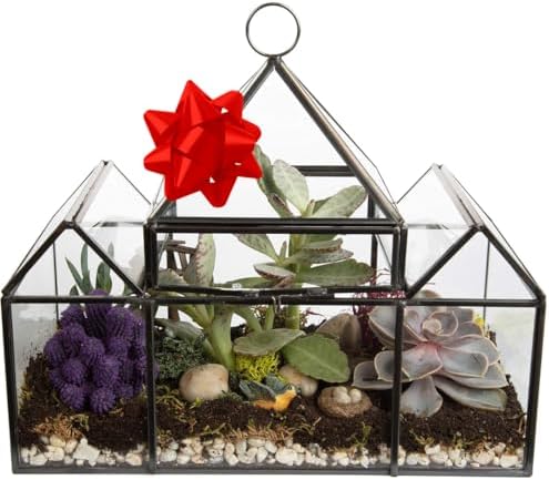 d'eco glass castle plant terrarium, centerpiece & wedding, view 9
