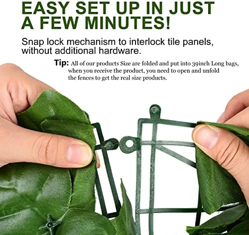 dearhouse artificial ivy privacy fence wall screen, 59x137.8inch, front angle view