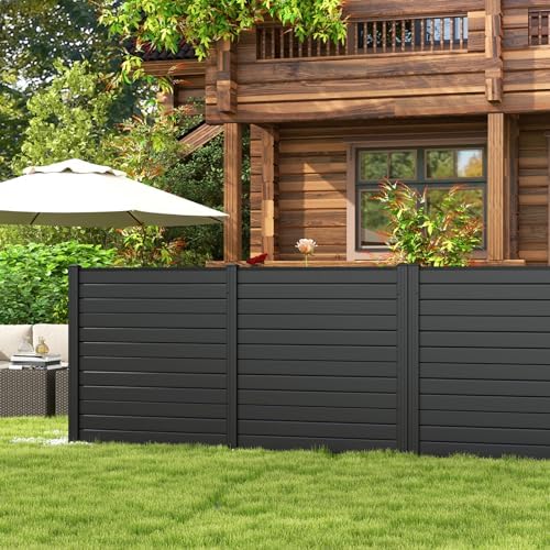 giantex no-dig air conditioner fence, 2 panels, 48''w, view 9