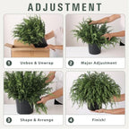 artificial christmas cedar topiary ball tree for front showing dimensions