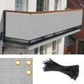 3'x50' gray balcony privacy screen fence outdoor patio, main product view