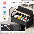 tangkula 40 gallon rattan outdoor bench with storage, package contents