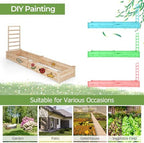 s afstar raised garden bed with trellis & showing dimensions