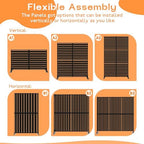 mtart metal privacy screen 72" h x 47.2" showing dimensions