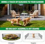 garden fence animal barrier - 10 panels, 24 showing dimensions