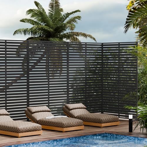 72" privacy screen outdoor privacy fence panel for shown in use