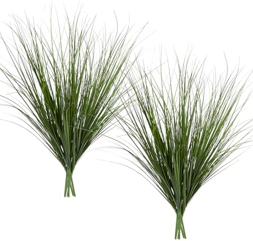 12 stems artificial wheat grass greenery fake plants，fake shown in use