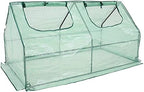 sunnydaze outdoor portable mini cloche greenhouse with 2, main product view