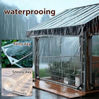 clear tarps with grommets, 6x6.5ft heavy duty waterproof shown in use