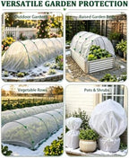 winter plant covers freeze protection kit, 10x33ft frost, front angle view