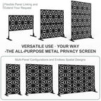 71" h freestanding metal privacy fences for outside, close-up detail
