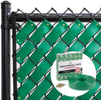 chain link fence privacy tape (emerald green), view 9