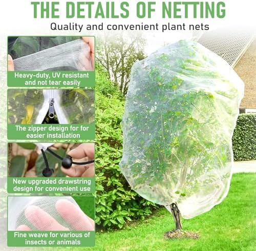 fruit tree netting, plant mesh netting for garden shown in use