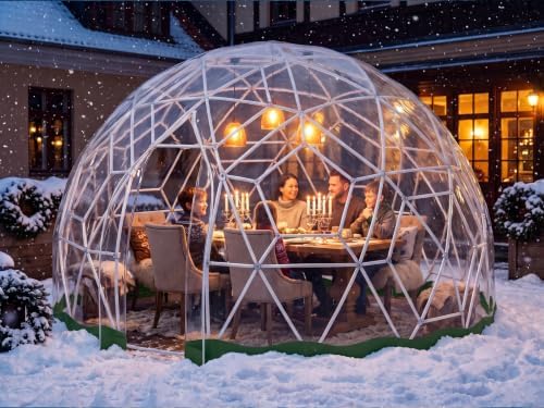 10.5ft garden dome tent, geodesic dome greenhouse with on a desk or shelf