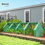 outsunny 12' x 3' x 3' mini greenhouse shown in use