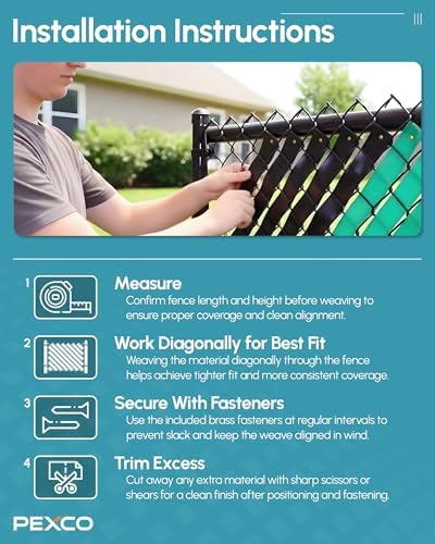 pexco privacy slats for chain link fence, 250, package contents