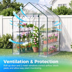 ohuhu plastic greenhouse for outdoors: portable walk in, package contents