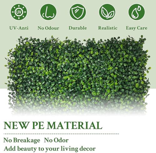 artificial ivy privacy fence screen, 40"x140" (39 sqft), side view
