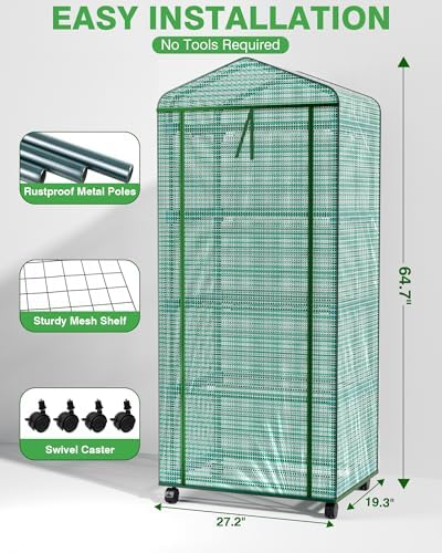 pyy mini indoor greenhouse with grow light, package contents