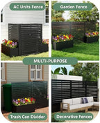 foowin air conditioner fence, 3 panels metal privacy, package contents