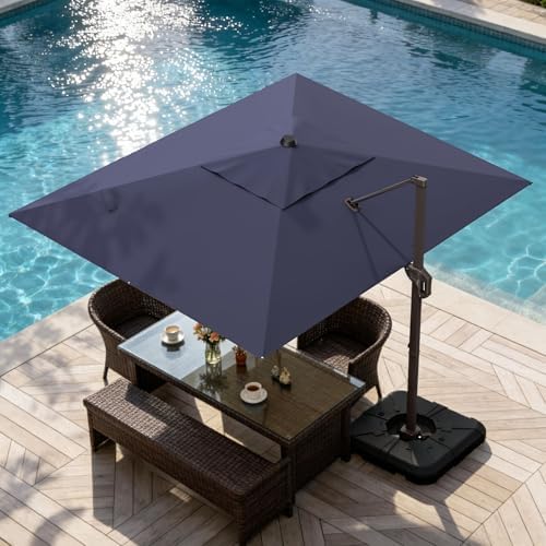 9' x 12' cantilever patio umbrella rectangle outdoor, view 9