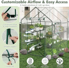 happygrill greenhouses for outdoors, portable greenhouse with pe showing dimensions