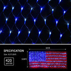 xtf2015 led flag net lights of the united, side view