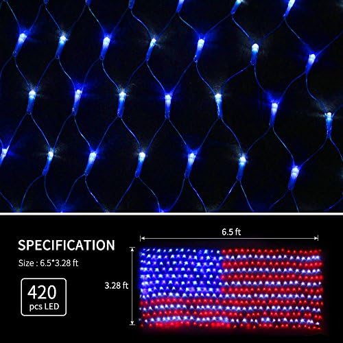 xtf2015 led flag net lights of the united, side view