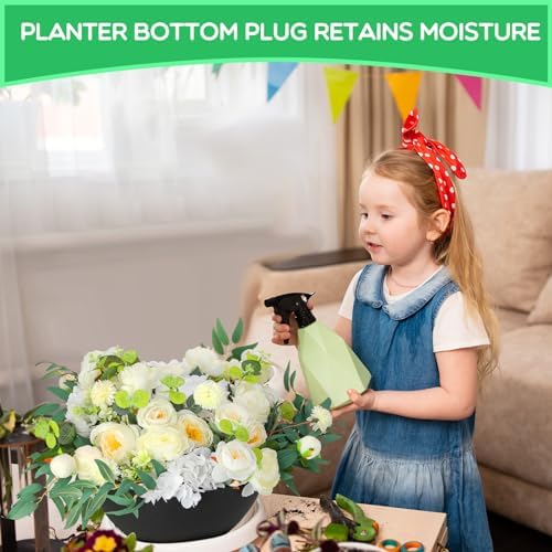 maxcheck 4 pack 13 inch large hanging planters on a desk or shelf