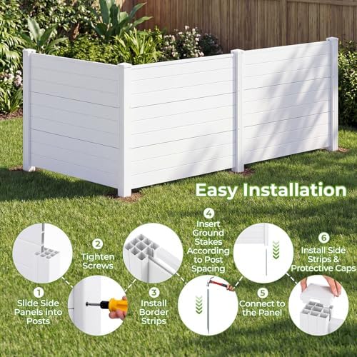 giantex no-dig air conditioner fence, 3 panels, 48''w, package contents